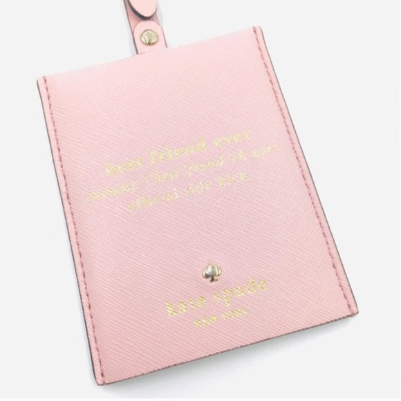Kate Spade Wedding Belles Best Friends Pink Luggage Tag nwt/nwot - Picture 2 of 4